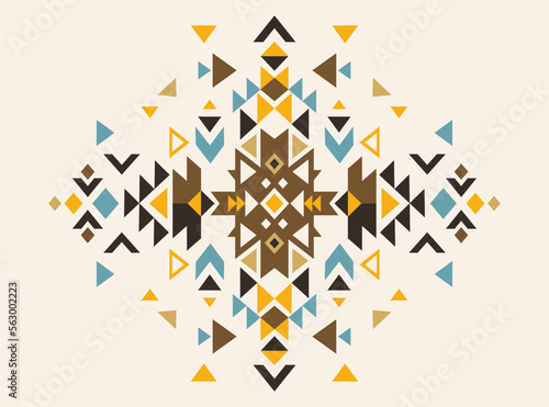 Aztec vector elements. Ethnic ornament. Tribal design, geometric symbols for border, frame, tattoo, logo, cards, decorative paper. Navajo motifs.