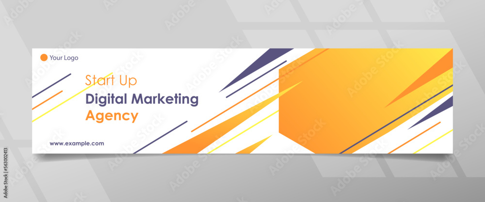 Fototapeta premium Digital Agency Fast Movement Banner Design