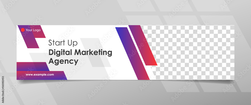 Fototapeta premium Digital Agency Banner Design
