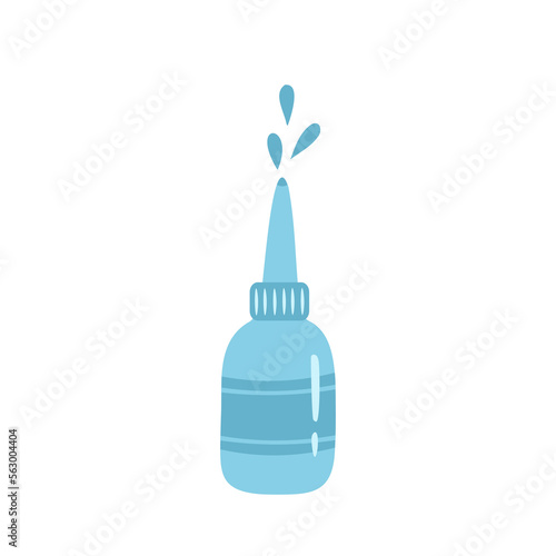 Nasal drops, spray. Vector Illustration for printing, backgrounds, covers and packaging. Image can be used for greeting cards, posters, stickers and textile. Isolated on white background.