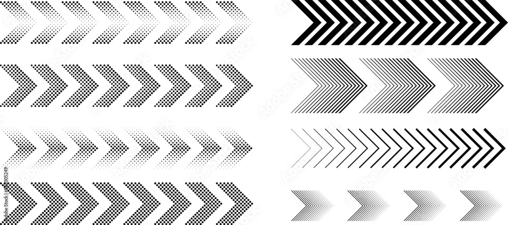 sideways. dotted sign. Arrow element for your design.Striped direction. vector illustration
