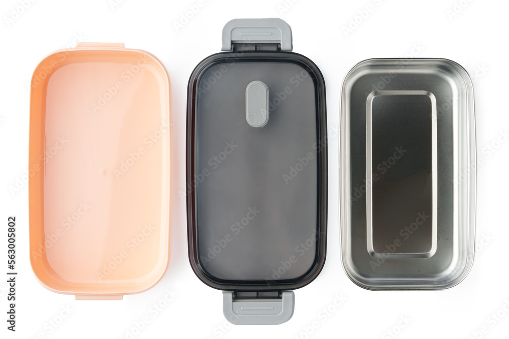 Plastic food box isolated on white background Plastic food box isolated on white background