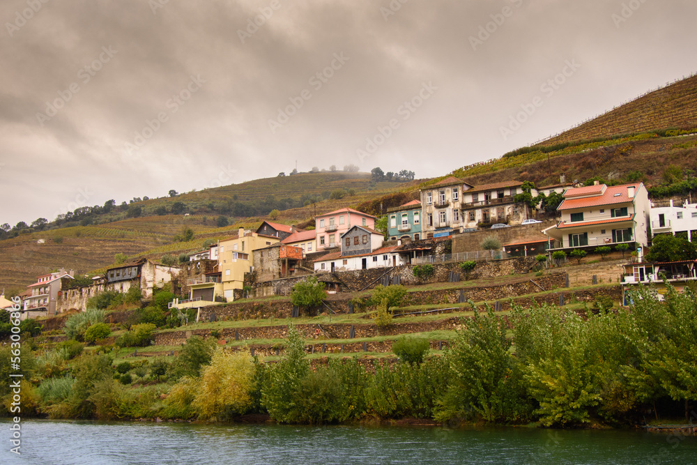Landscape view of the beautiful douro river valley in Portugal