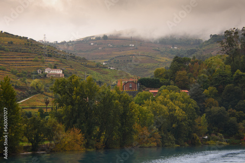 Landscape view of the beautiful douro river valley in Portugal