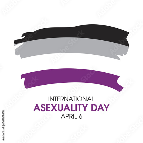International Asexuality Day vector. Abstract grunge asexual pride flag icon vector isolated on a white background. April 6. Important day