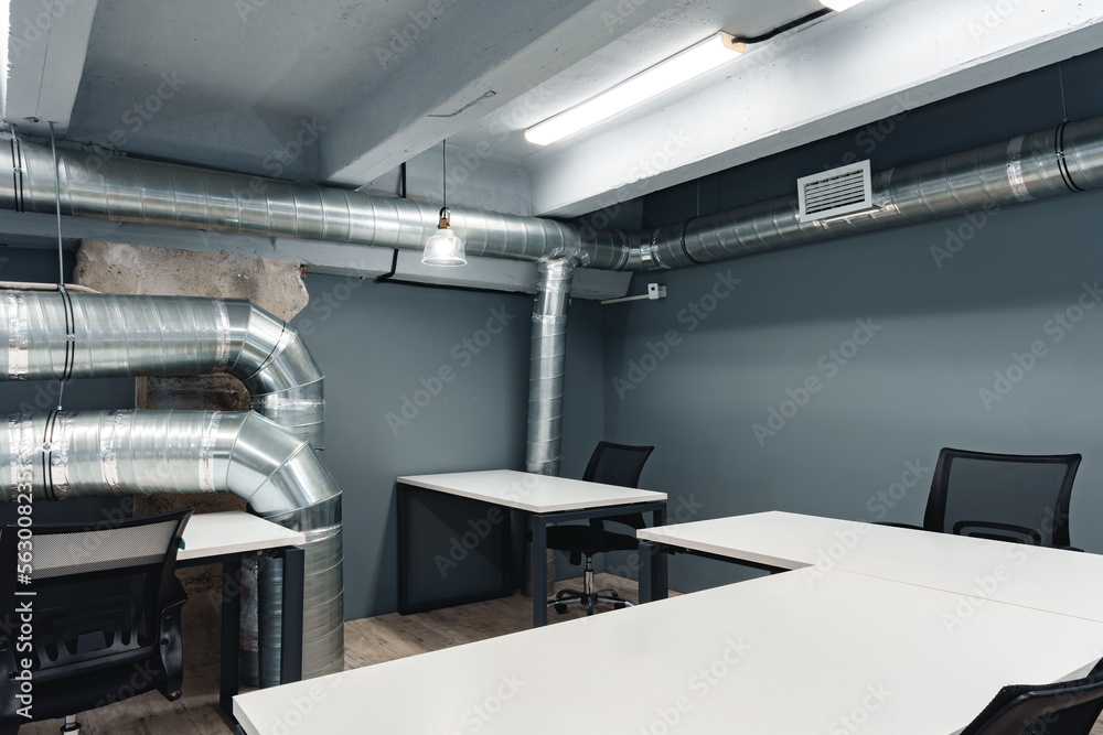 Fototapeta premium Modern empty office meeting room close up