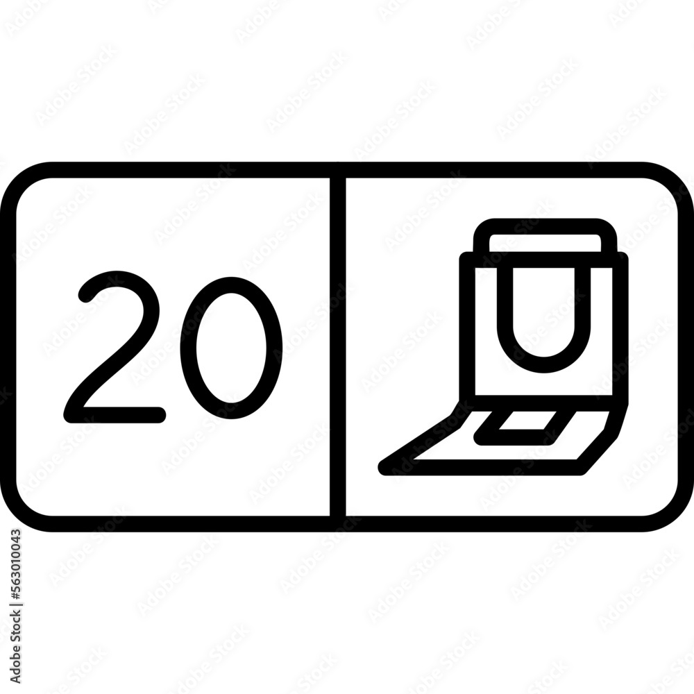 Seat Number Twenty Icon