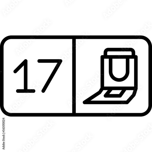 Seat Number Seventeen Icon