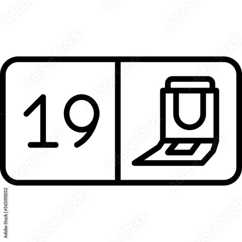 Seat Number Nineteen Icon