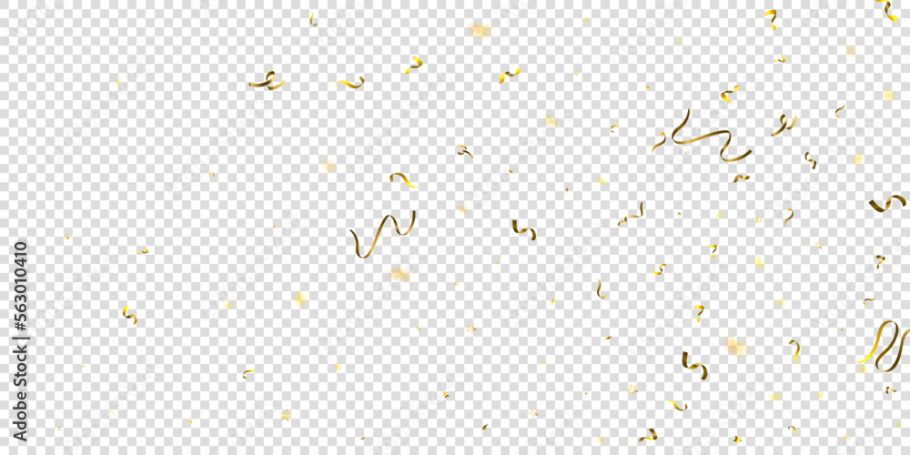 Fototapeta premium tinsel holiday gold foil serpentine ribbon star