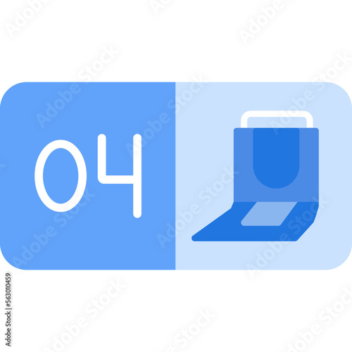 Seat Number Four Icon