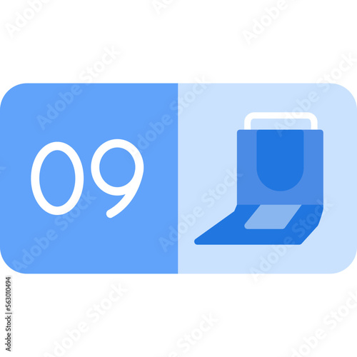 Seat Number Nine Icon