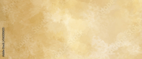 Gold vector watercolor art background. Old paper. Beige watercolour texture for for cover design, cards, flyers, poster, banner or design interior. Brushstrokes and splashes. Painted luxury template. 