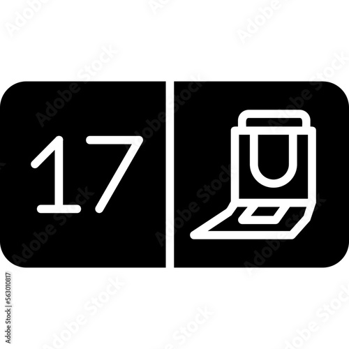 Seat Number Seventeen Icon