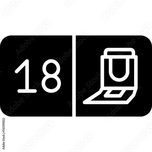 Seat Number Eighteen Icon