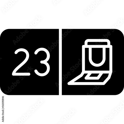 Seat Number Twenty Three Icon