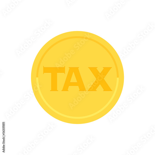 TAXの文字の刻印が入ったコイン - 税金･消費税･納税のイメージ素材