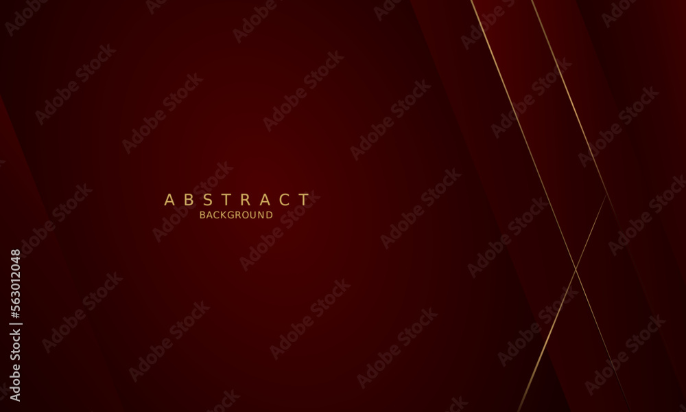 Obraz premium dark red luxury premium background and gold line.
