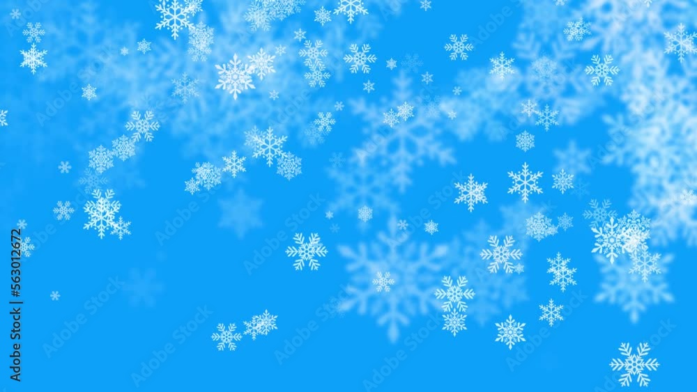 Falling snow loop background material Falling snow loop background material