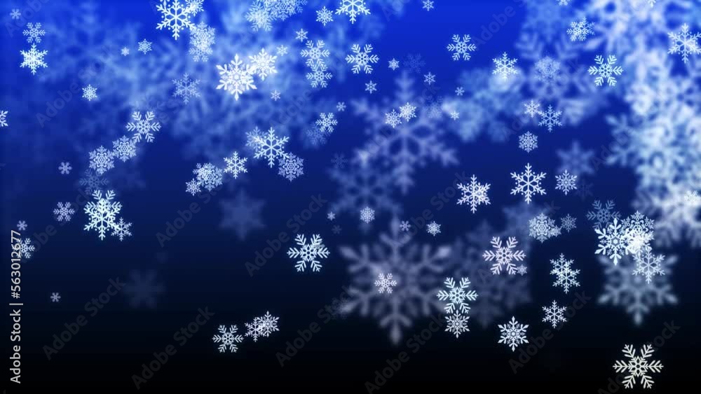 Falling snow loop background material Falling snow loop background material