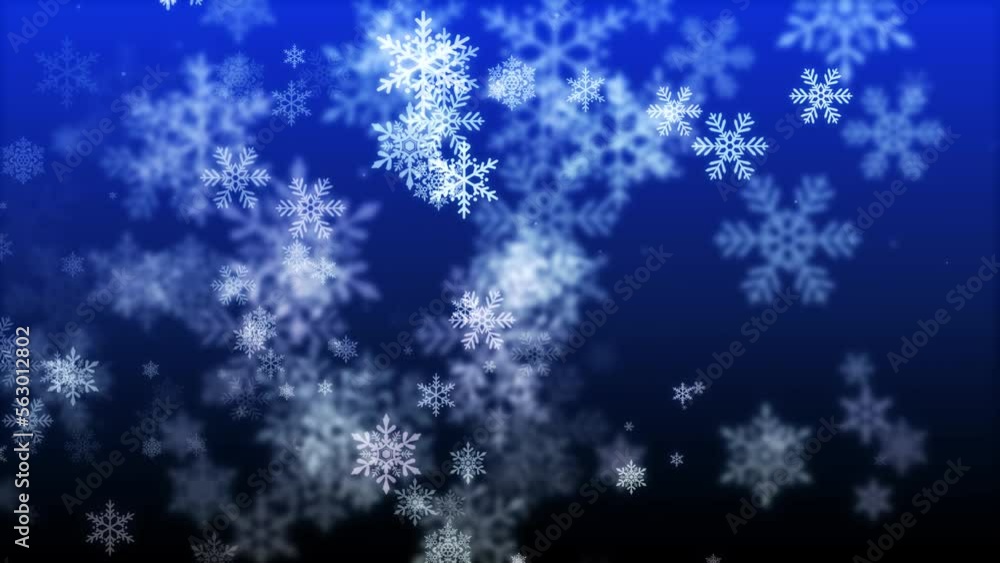 Falling snow loop background material Falling snow loop background material