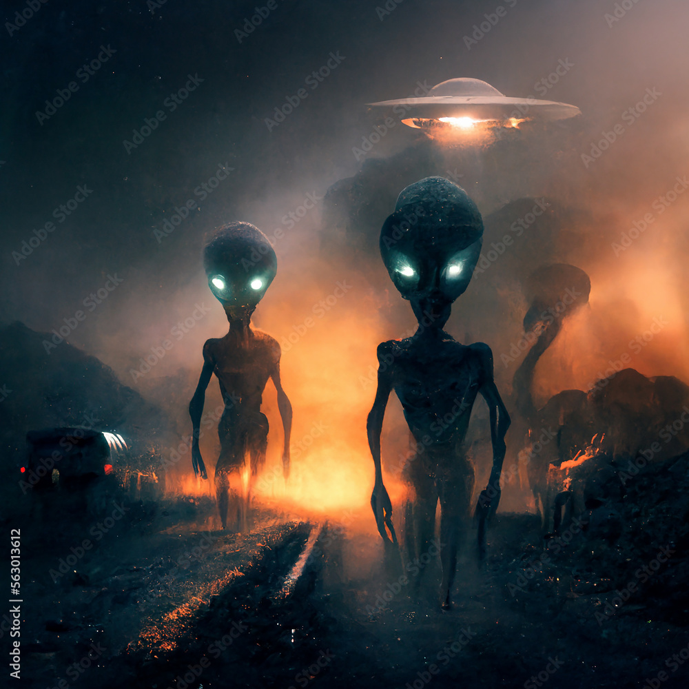 alien attack art