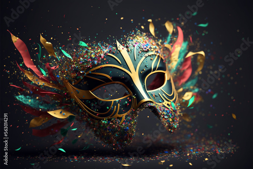 Carnival concept confetti Background © Fidelis