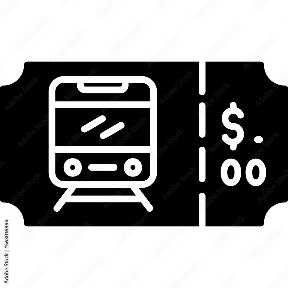 Train Ticket Icon Train Ticket Icon