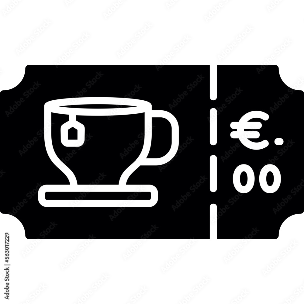 Tea Ticket Icon Tea Ticket Icon