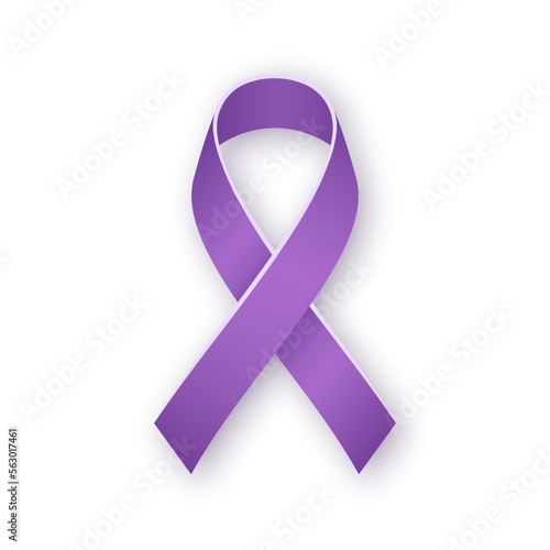 World Cancer Day ribbon isolated on white background. Vector illustration