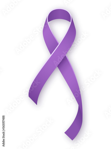 World Cancer Day ribbon isolated on white background. Vector illustration