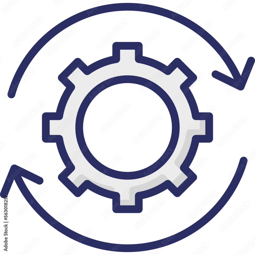 Beginning, cogwheel Vector Icon which can easily modify or edit

