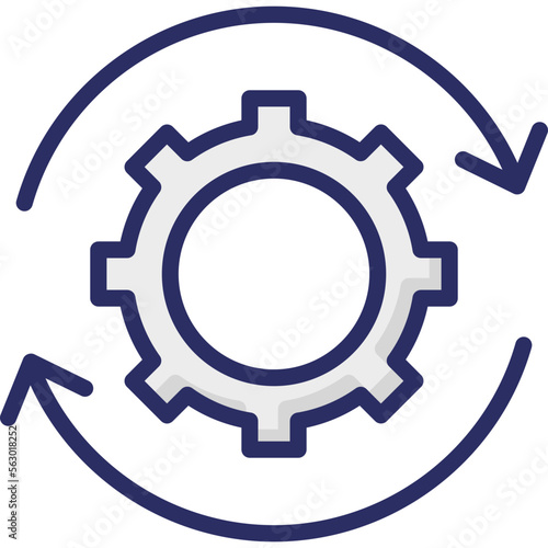 Beginning, cogwheel Vector Icon which can easily modify or edit