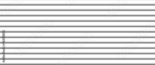 Vector white horizontal lines wall. Plastic home siding texture. Urban outdoors metal sheet fence. Iron roof tile. Warehouse industrial gray wall. Silver realistic striped floor seamless pattern