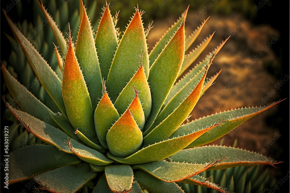 Aloe medicinal plant. AI Aloe medicinal plant. AI