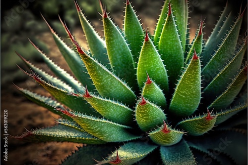 Aloe medicinal plant. AI