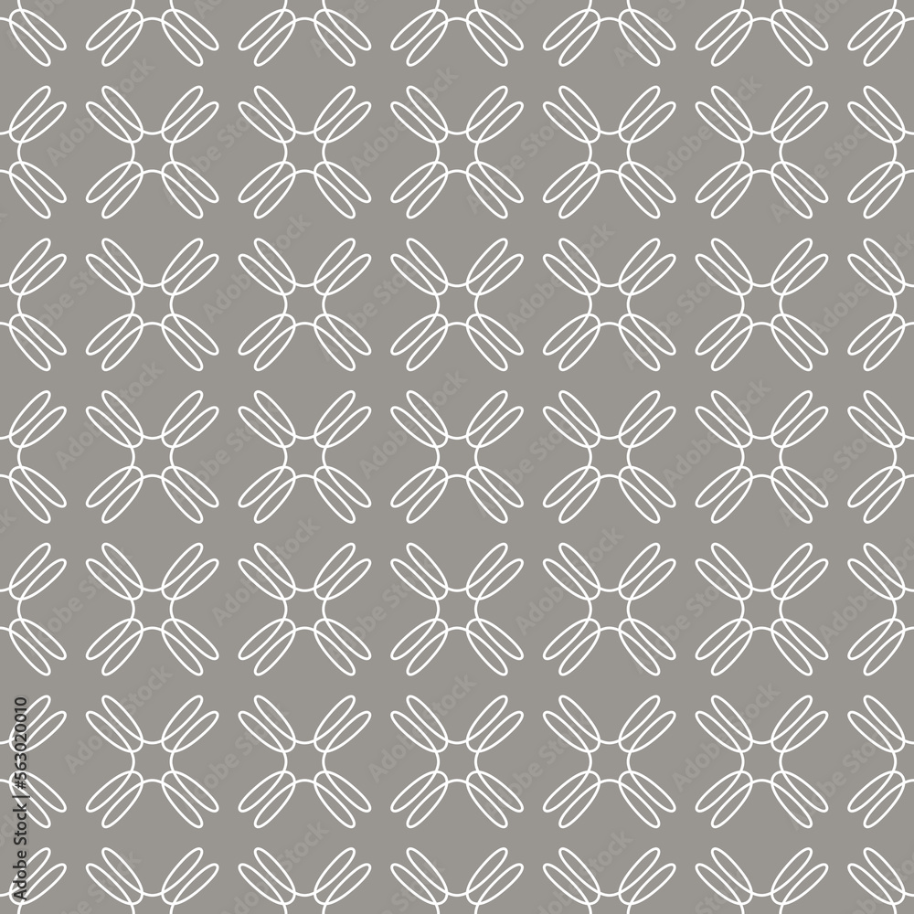 Seamless pattern with outline weave floral shapes. Abstract modern endless texture background. Vector illustration. Seamless pattern with outline weave floral shapes. Abstract modern endless texture background. Vector illustration.