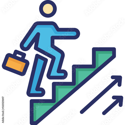 Career ladder  job promotion Vector Icon which can easily modify or edit  