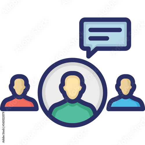 Chat bubble, consulting Vector Icon which can easily modify or edit

