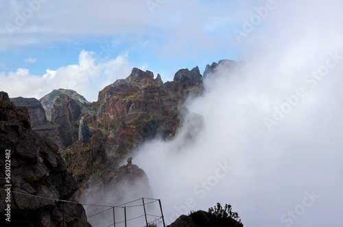 Point of the route between Pico Ruivo and Pico areiro in Madeira photo