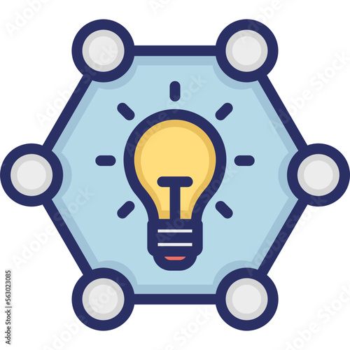 Bulb, crowdsourcing Vector Icon

