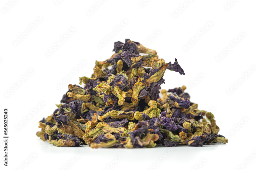 Natural Pure Blue Cornflower Petals.Blue tea with lemongrass and mint. life style images.Cornflower on white background. Natural Pure Blue Cornflower Petals.Blue tea with lemongrass and mint. life style images.Cornflower on white background.