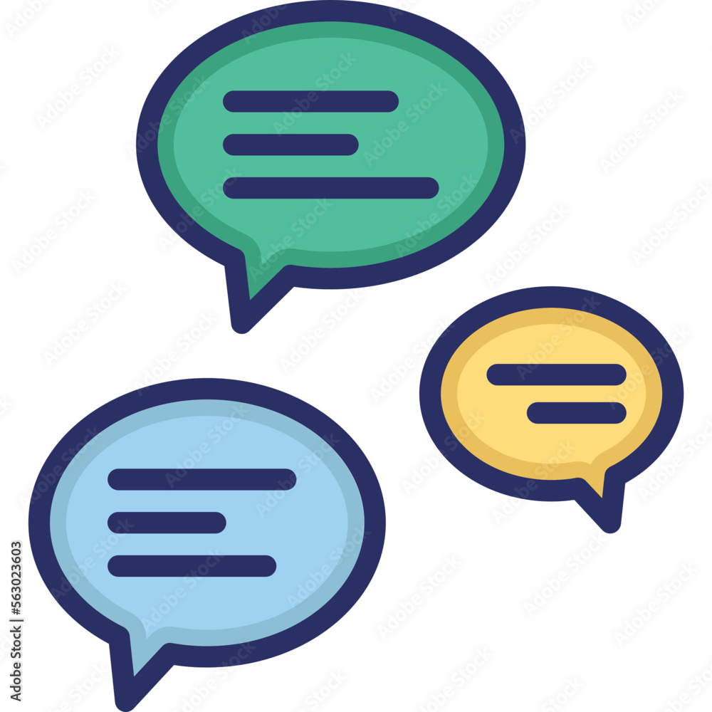 Chat bubbles, chat support Vector Icon
Chat bubbles, chat support Vector Icon