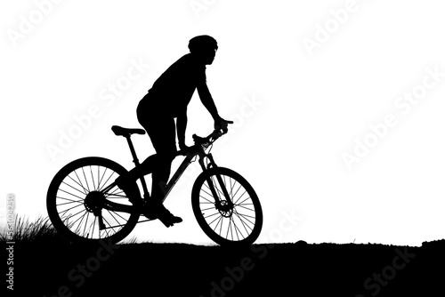 silhouette of a person riding a bicycle © Stock Photo For You