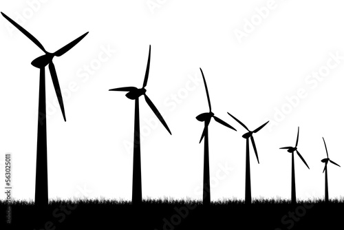 wind power plant On a white background, simple for decorating projects. © Stock Photo For You