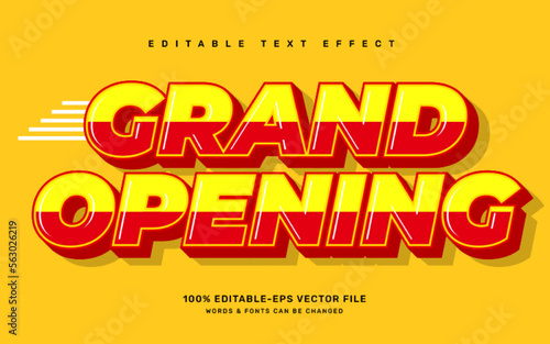 Grand opening editable text effect template