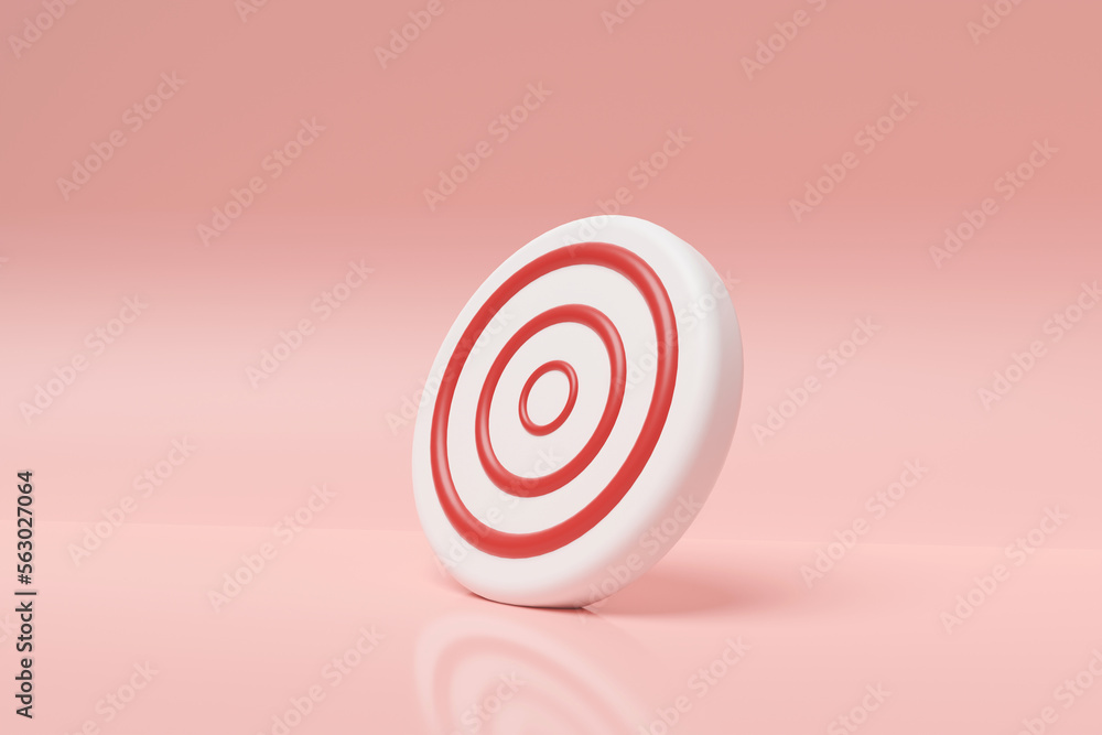 circle target in 3d rendering design. circle target in 3d rendering design.