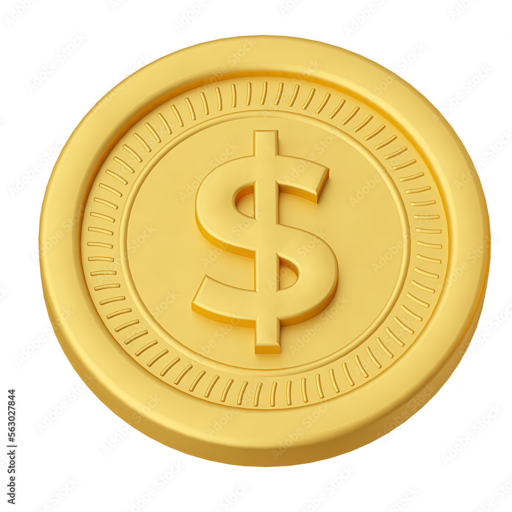 Money coin in realistic 3d render Money coin in realistic 3d render