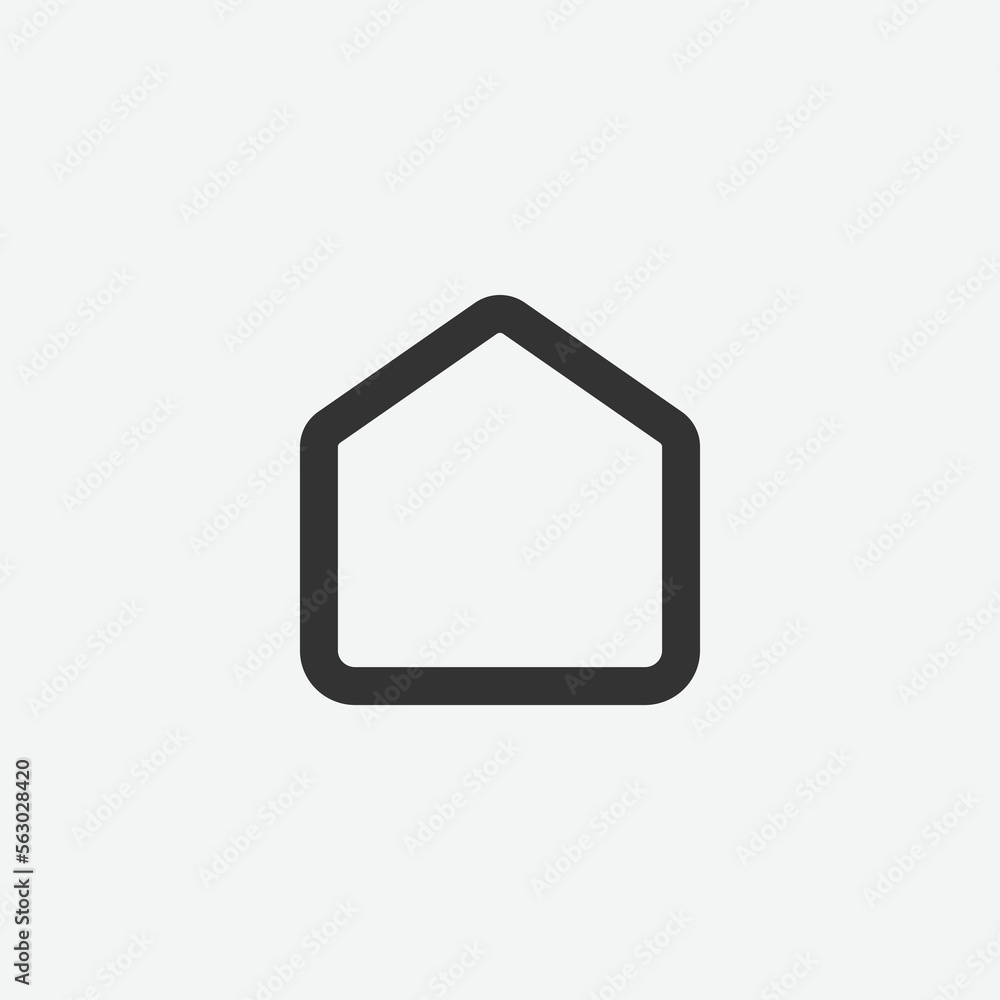 Set of home button vector icon. Black home page icon. Home button linear icon, vector illustration. Set of home button vector icon. Black home page icon. Home button linear icon, vector illustration.