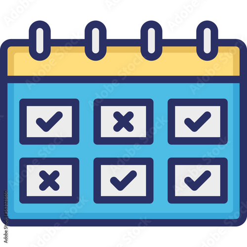 Appointment, attendance Vector Icon

